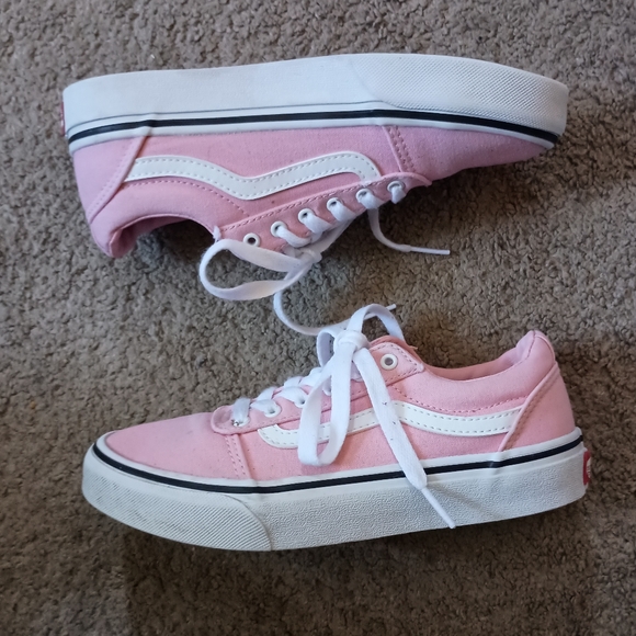 Vans Ward Girls Sneakers Size 3 Pink PRE-OWNED - Picture 1 of 5